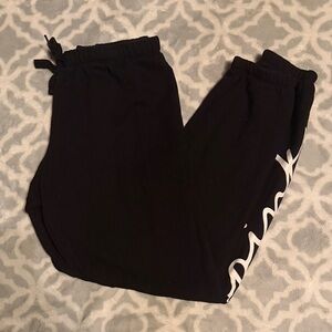 Juniors PINK Black Sweatpants